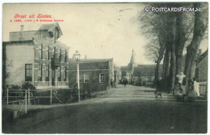 ansichtkaart: Sloten NH, Groet uit