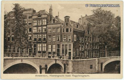 ansichtkaart: Amsterdam, Heerengracht hoek Reguliersgracht