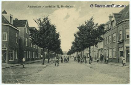 ansichtkaart: Amsterdam, Noordzijde IJ. Havikslaan