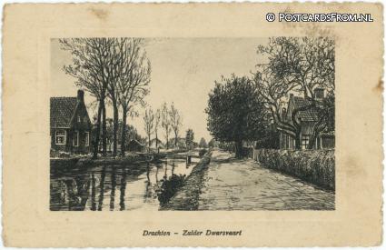 ansichtkaart: Drachten, Zuider Dwarsvaart