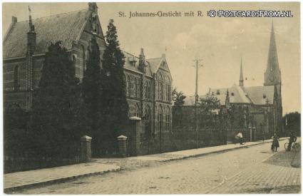 ansichtkaart: Borne, St. Johannes-Gesticht mit R.K. Kerk