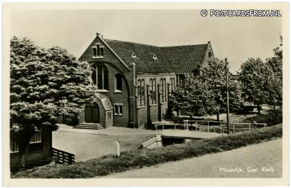 ansichtkaart: Maasdijk, Ger. Kerk