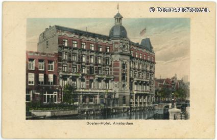 ansichtkaart: Amsterdam, Doelen-Hotel