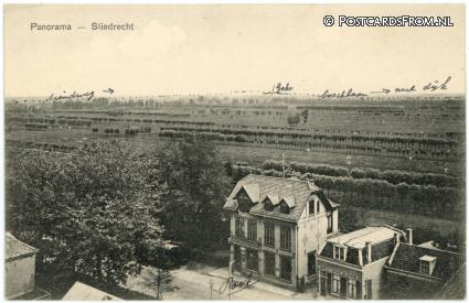ansichtkaart: Sliedrecht, Panorama. Postkantoor