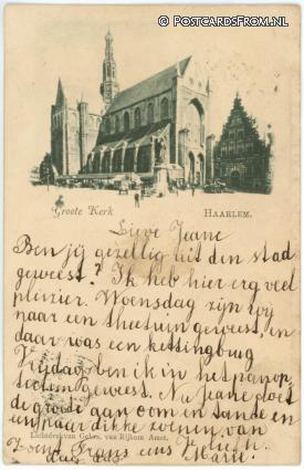 Haarlem, Groote Kerk ansichtkaart: Haarlem, Groote Kerk