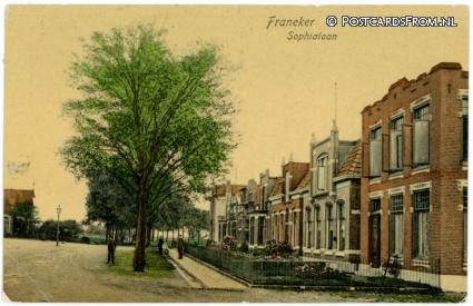 ansichtkaart: Franeker, Sophialaan