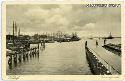 ansichtkaart: Delfzijl, Havengezicht