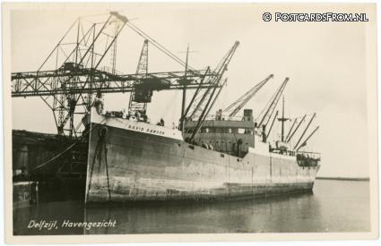 ansichtkaart: Delfzijl, Havengezicht