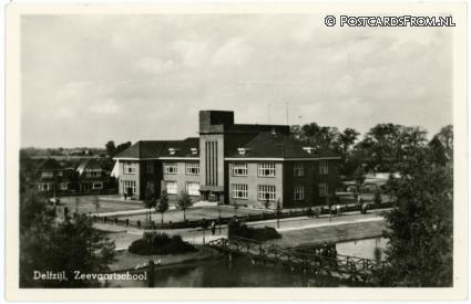 ansichtkaart: Delfzijl, Zeevaartschool