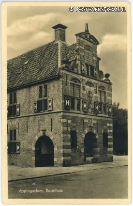 Appingedam, Raadhuis ansichtkaart: Appingedam, Raadhuis