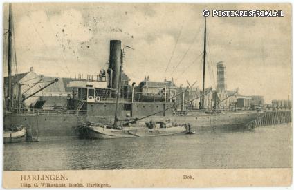 Harlingen, Dok ansichtkaart: Harlingen, Dok