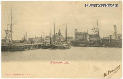 Harlingen, Dok ansichtkaart: Harlingen, Dok