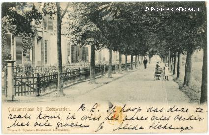ansichtkaart: Leeuwarden, Huizumerlaan