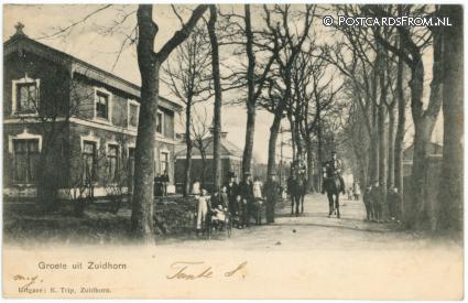 ansichtkaart: Zuidhorn, Groet uit