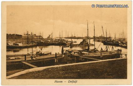 ansichtkaart: Delfzijl, Haven