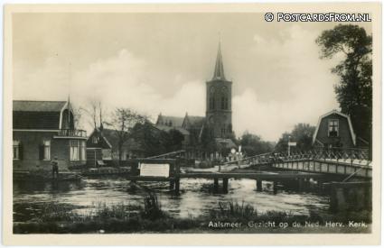 ansichtkaart: Aalsmeer, Gezicht op de Ned. Herv. Kerk