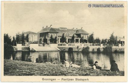 ansichtkaart: Groningen, Paviljoen Stadspark