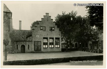 Appingedam, U.L.O.-school ansichtkaart: Appingedam, U.L.O.-school