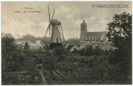 ansichtkaart: Tholen, Molen 'De Verwachting'