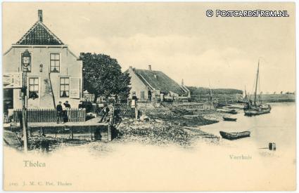 ansichtkaart: Tholen, Veerhuis