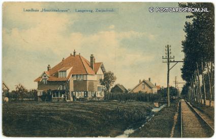 ansichtkaart: Zwijndrecht, Landhuis 'Henriettehoeve'. Langeweg