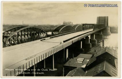 ansichtkaart: Zwijndrecht, Nieuwe verkeersbrug over de Oude Maas Zwijndrecht-dordrecht