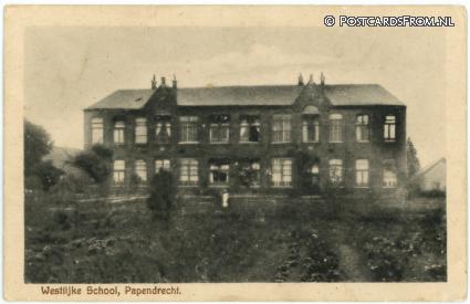 ansichtkaart: Papendrecht, Westelijke School