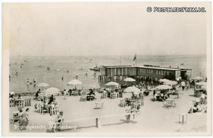 ansichtkaart: Muiderberg, Strandgezicht