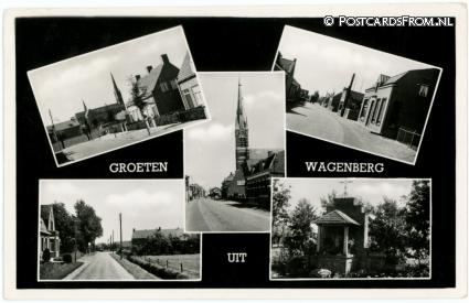 ansichtkaart: Wagenberg, Groeten uit