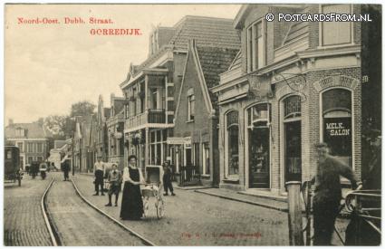 ansichtkaart: Gorredijk, Noord-Oost Dubb. Straat