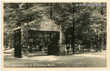 ansichtkaart: Rhenen, Mil. Begraafplaats op de Grebbeberg