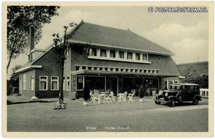 ansichtkaart: Vries, Hotel Homan