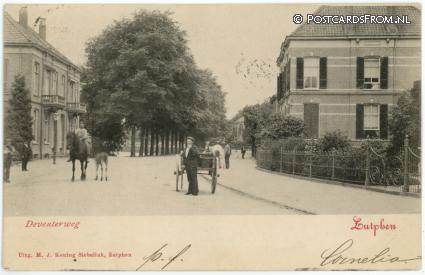 Zutphen, Deventerweg ansichtkaart: Zutphen, Deventerweg