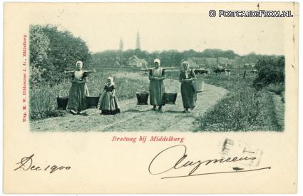 ansichtkaart: Middelburg, Breeweg
