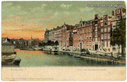 ansichtkaart: Amsterdam, Rokin met Nederlandsche Bank