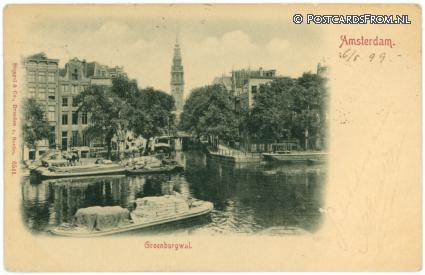 Amsterdam, Groenburgwal ansichtkaart: Amsterdam, Groenburgwal