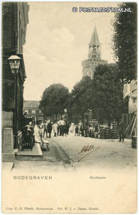 ansichtkaart: Bodegraven, Marktplein