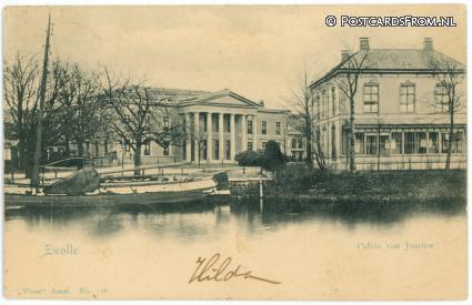 ansichtkaart: Zwolle, Paleis van Justitie