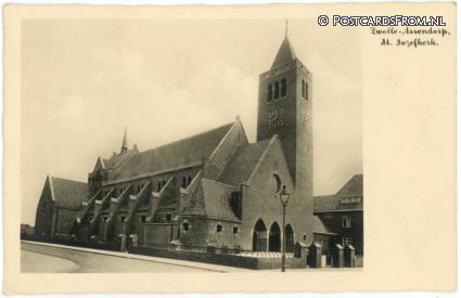 ansichtkaart: Zwolle, Assendorp. St. Jozefkerk