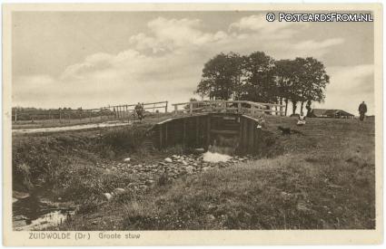 ansichtkaart: Zuidwolde DR, Groote stuw