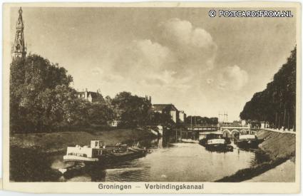 ansichtkaart: Groningen, Verbindingskanaal