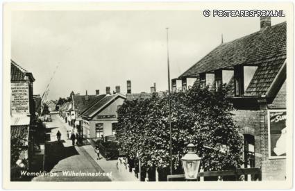 Wemeldinge, Wilhelminastraat ansichtkaart: Wemeldinge, Wilhelminastraat