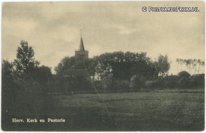 ansichtkaart: Gorinchem, Herv. Kerk en Pastorie