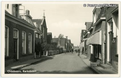 ansichtkaart: Oldeboorn, Kerkebuurt