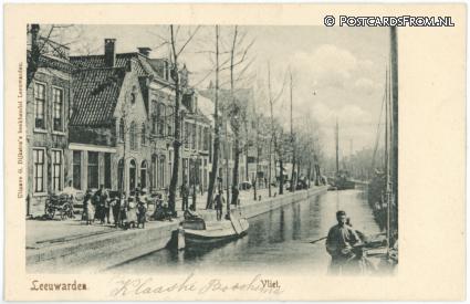ansichtkaart: Leeuwarden, Vliet