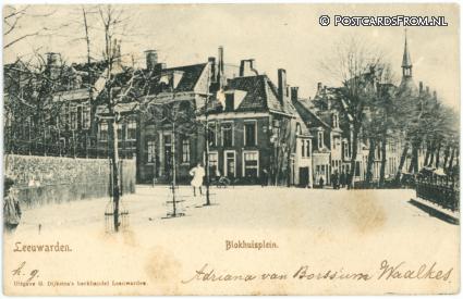 ansichtkaart: Leeuwarden, Blokhuisplein