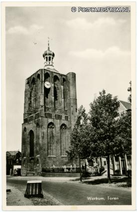 ansichtkaart: Workum, Toren