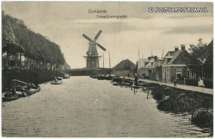 Dokkum, Driepijpstergracht ansichtkaart: Dokkum, Driepijpstergracht
