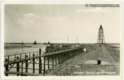 ansichtkaart: Lemmer, Gezicht op Havenmond