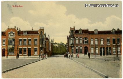 ansichtkaart: Schiedam, Nassaustraat